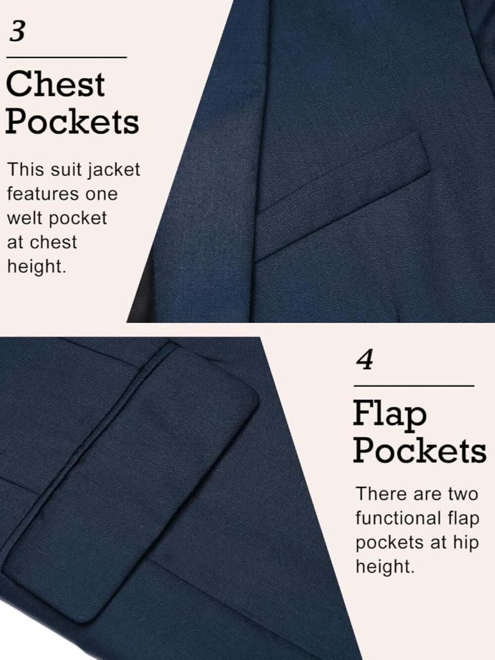 Mens Sport Coat Casual Blazer One Button Business Suit Jacket | Regular Fit Spor - Picture 5 of 5